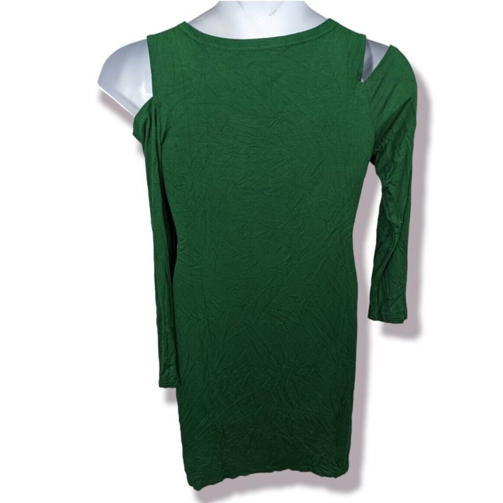 YYA Green Cold Shoulder Stretch Dress Size XL NWT